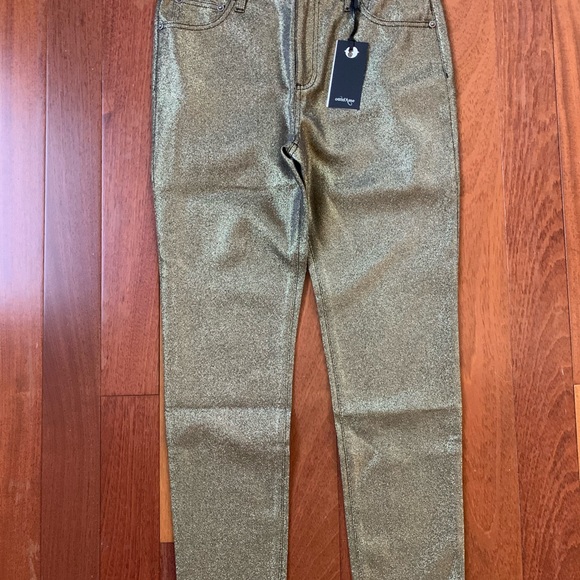 ottod’Ame Gold sparkle pants Italian made - Picture 2 of 5